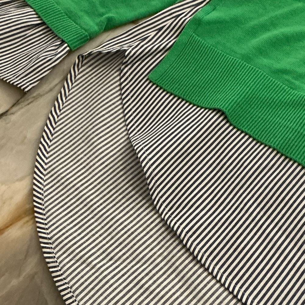 Crown & Ivy Green Sweater with Striped Detail - Picture 7 of 7